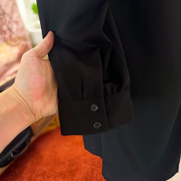 Old Navy Black Mini Shift Dress – Long Sleeve, Size Large - Picture 7 of 8